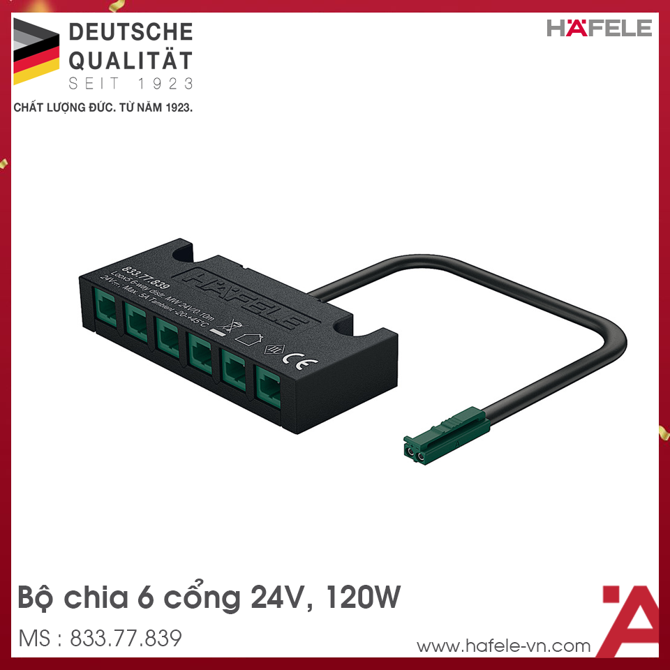 Bộ Chia 6 Cổng 24V Hafele 833.77.839
