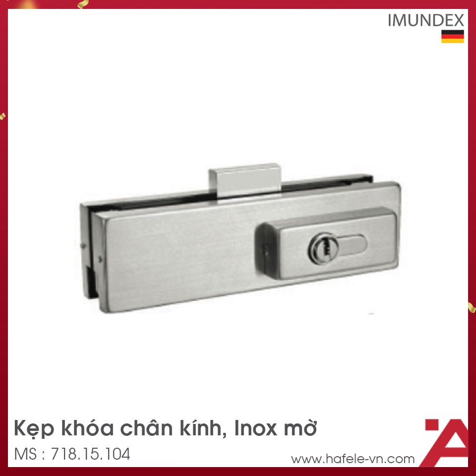 Kẹp Khóa Chân Kính Inox Mờ Imundex 718.15.104
