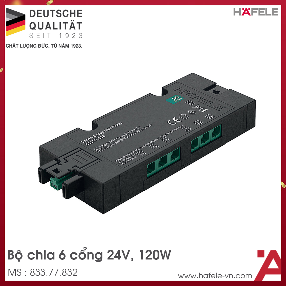 Bộ Chia 6 Cổng 24V Hafele 833.77.832