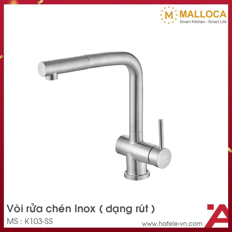 Vòi Rửa Chén Malloca K103-SS