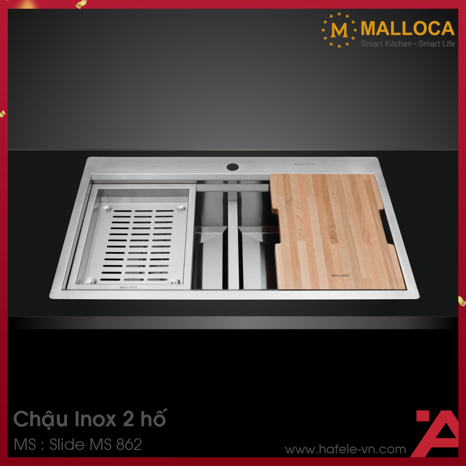 Chậu Rửa Chén Inox Malloca Slide MS 862