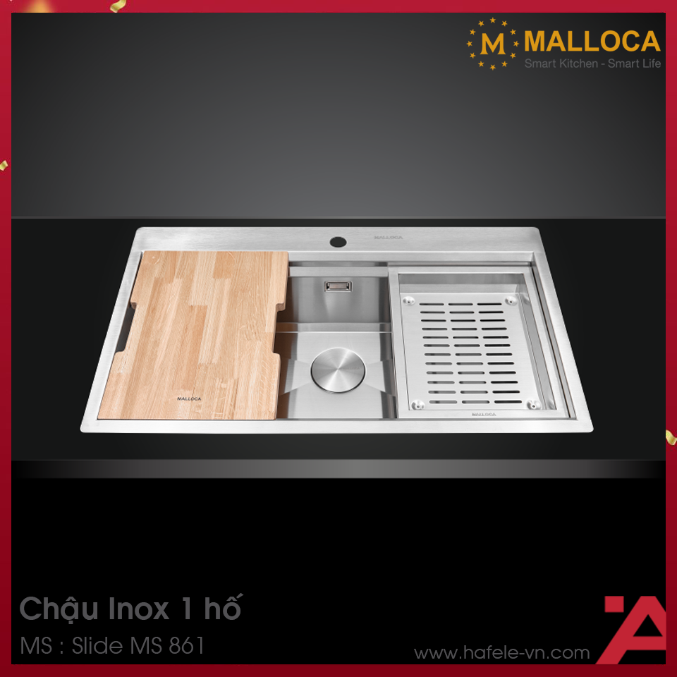Chậu Rửa Chén Inox Malloca Slide MS 861