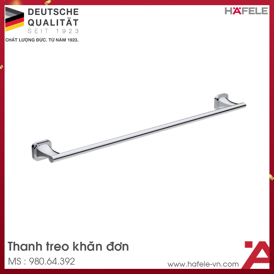 Thanh Treo Khăn Đơn 600mm Hafele 980.64.392
