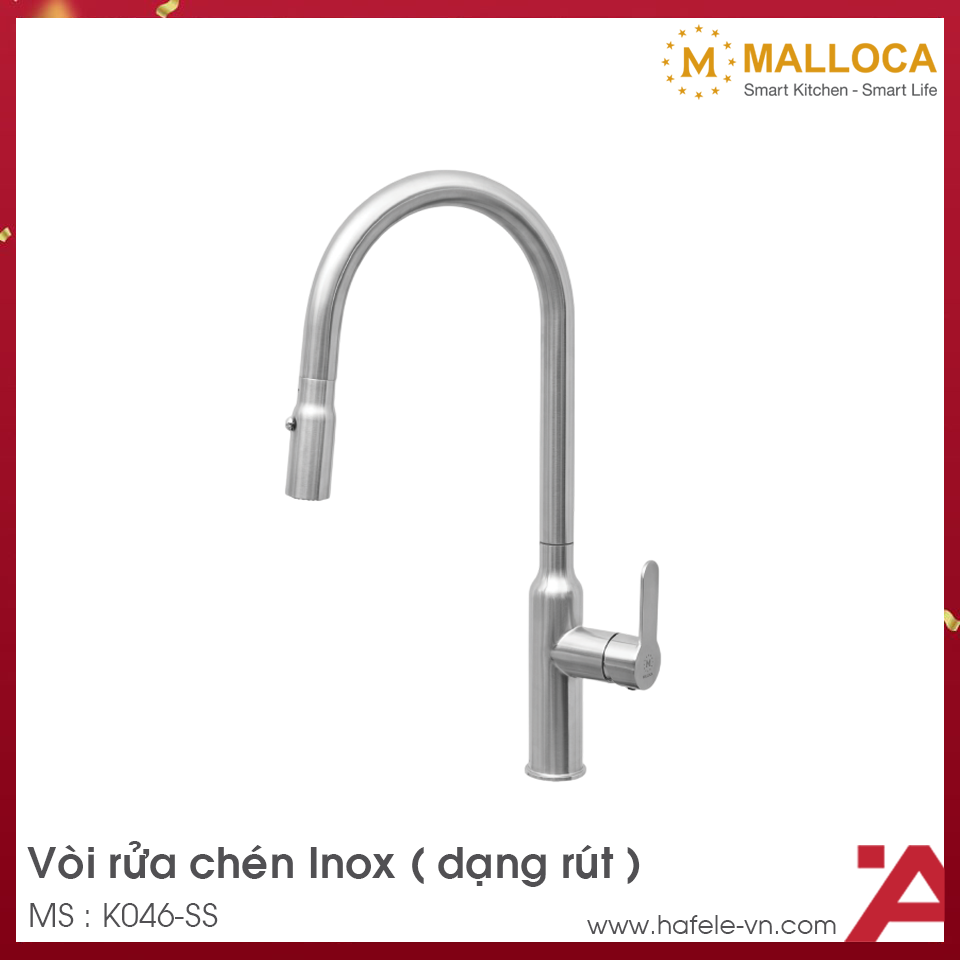 Vòi Rửa Chén Malloca K046-SS