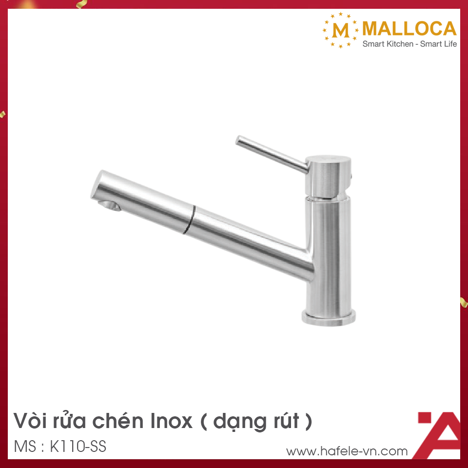 Vòi Rửa Chén Malloca K110-SS