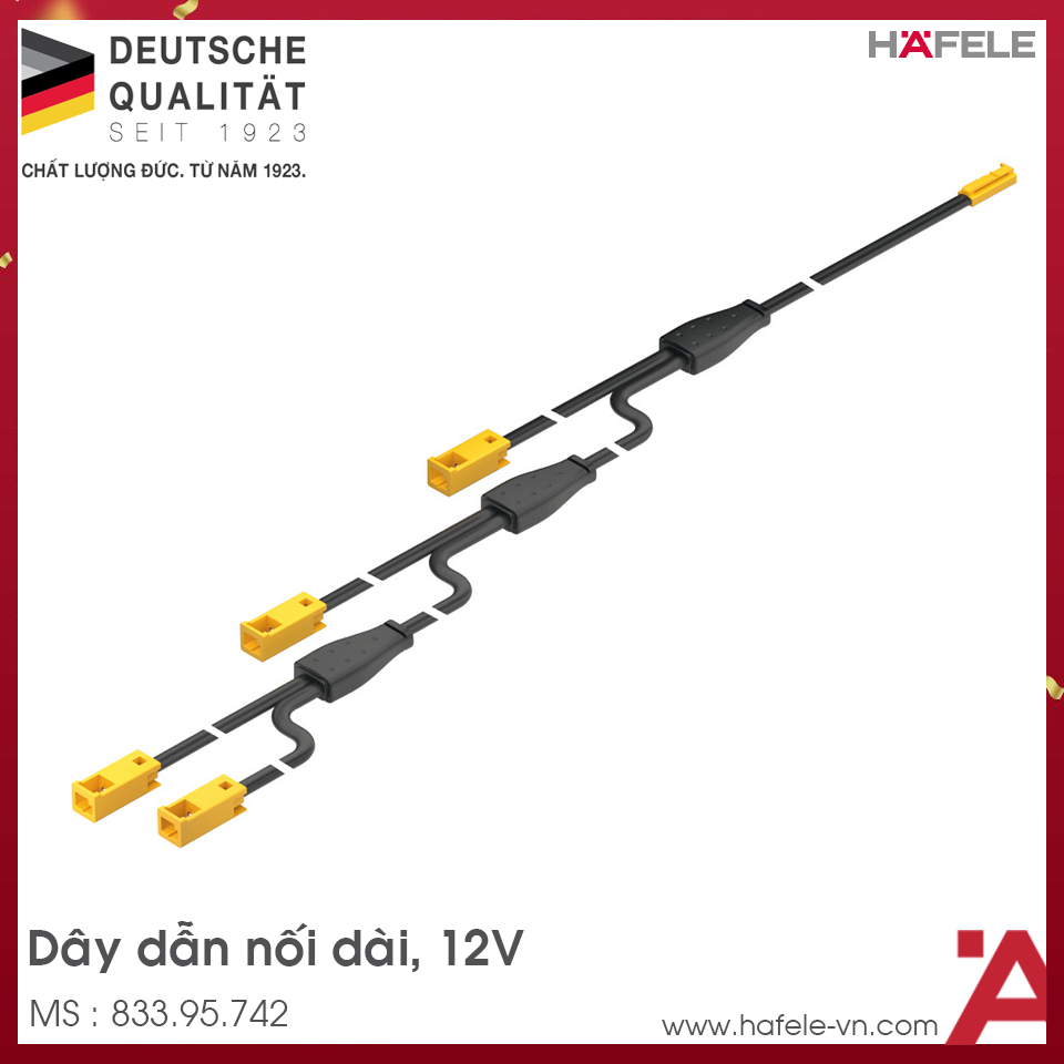 Dây Dẫn Nối Dài 4 Đầu Ra 12V Hafele 833.95.742