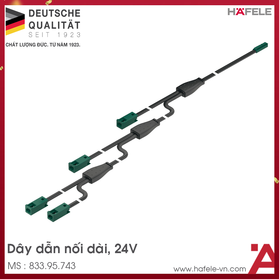 Dây Dẫn Nối Dài 4 Đầu Ra 24V Hafele 833.95.743
