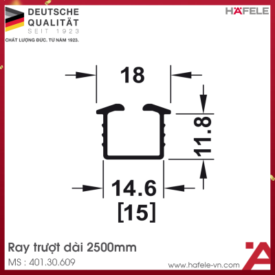 Ray Trượt 2500mm Hafele 401.30.609