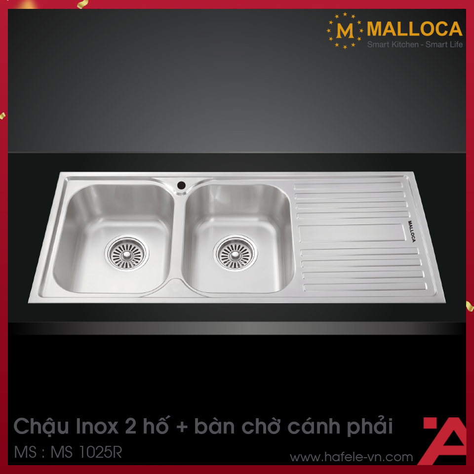 Chậu Rửa Chén Inox Malloca MS 1025R