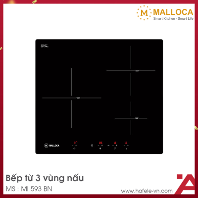 Bếp Từ Âm 3 Vùng Nấu Malloca MI 593 BN