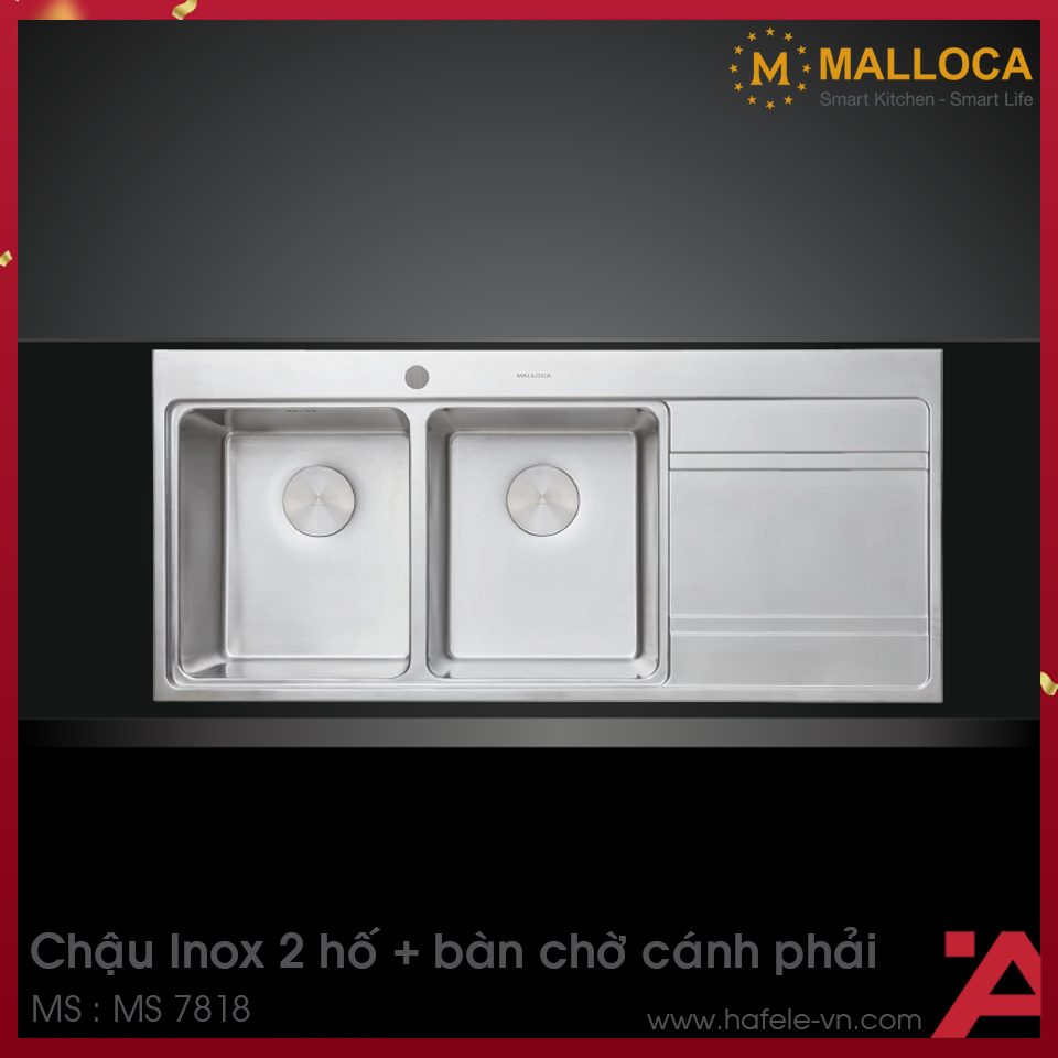 Chậu Rửa Chén Inox Malloca MS 7818
