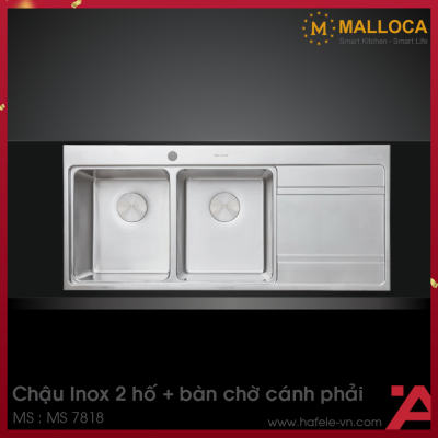 Chậu Rửa Chén Inox Malloca MS 7818