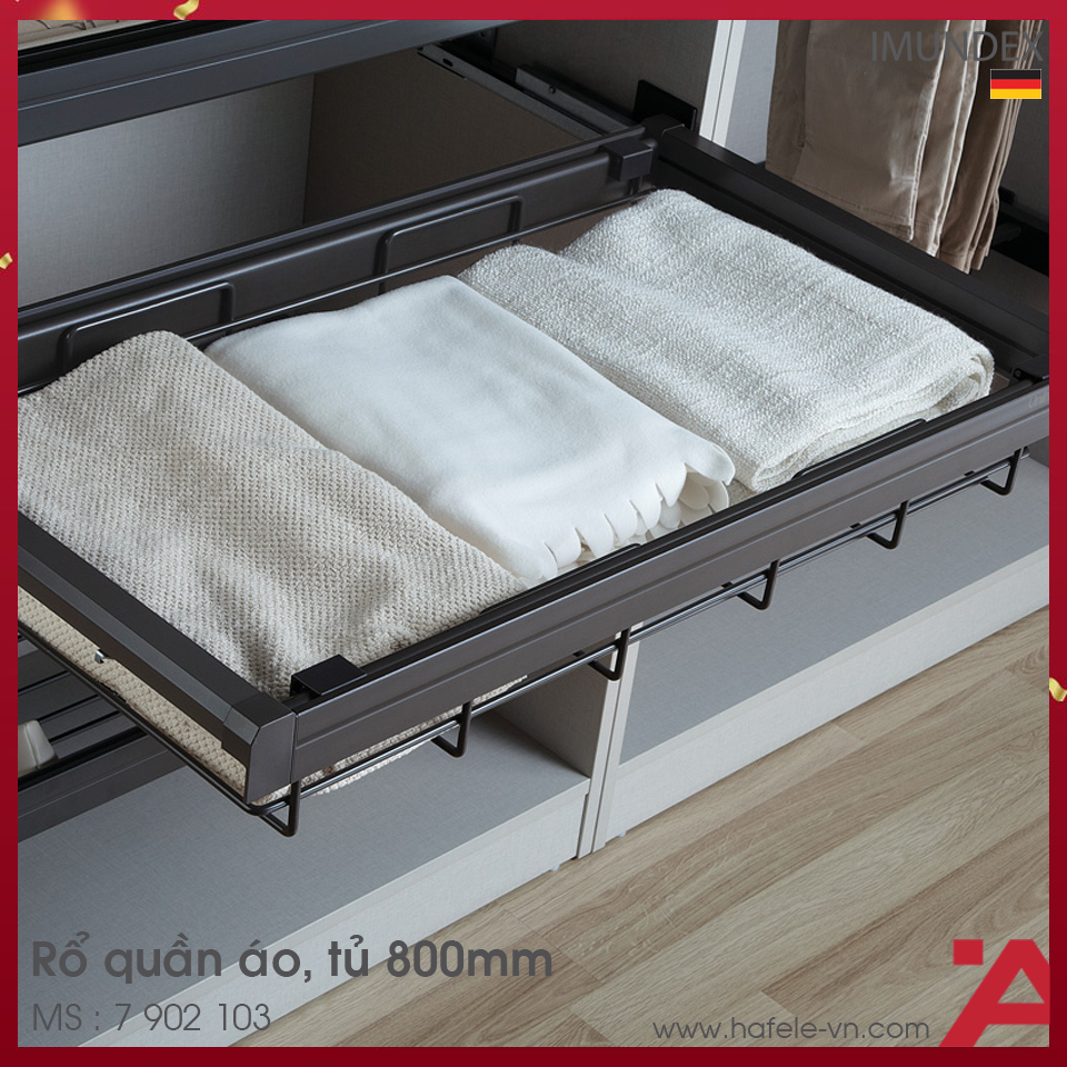 Rổ Kéo Đựng Quần Áo 800mm Imundex 7 902 103