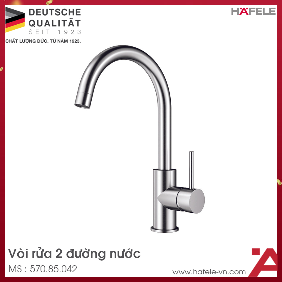 Vòi Rửa Chén Bát Inox HT25-SH1F220 Hafele 570.85.042