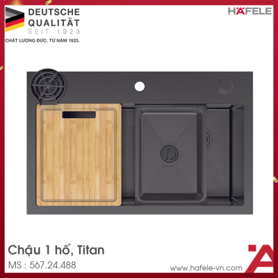 Chậu Rửa Chén Bát Inox WF R10 HS25-SSN1S-8052 Hafele 567.24.488