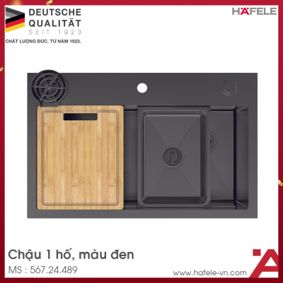 Chậu Rửa Chén Bát Inox WF R10 HS25-SSN1S-8052 Hafele 567.24.489