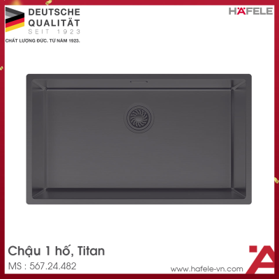 Chậu Rửa Chén Bát Inox R25 HS25-SSN1S-760 Hafele 567.24.482