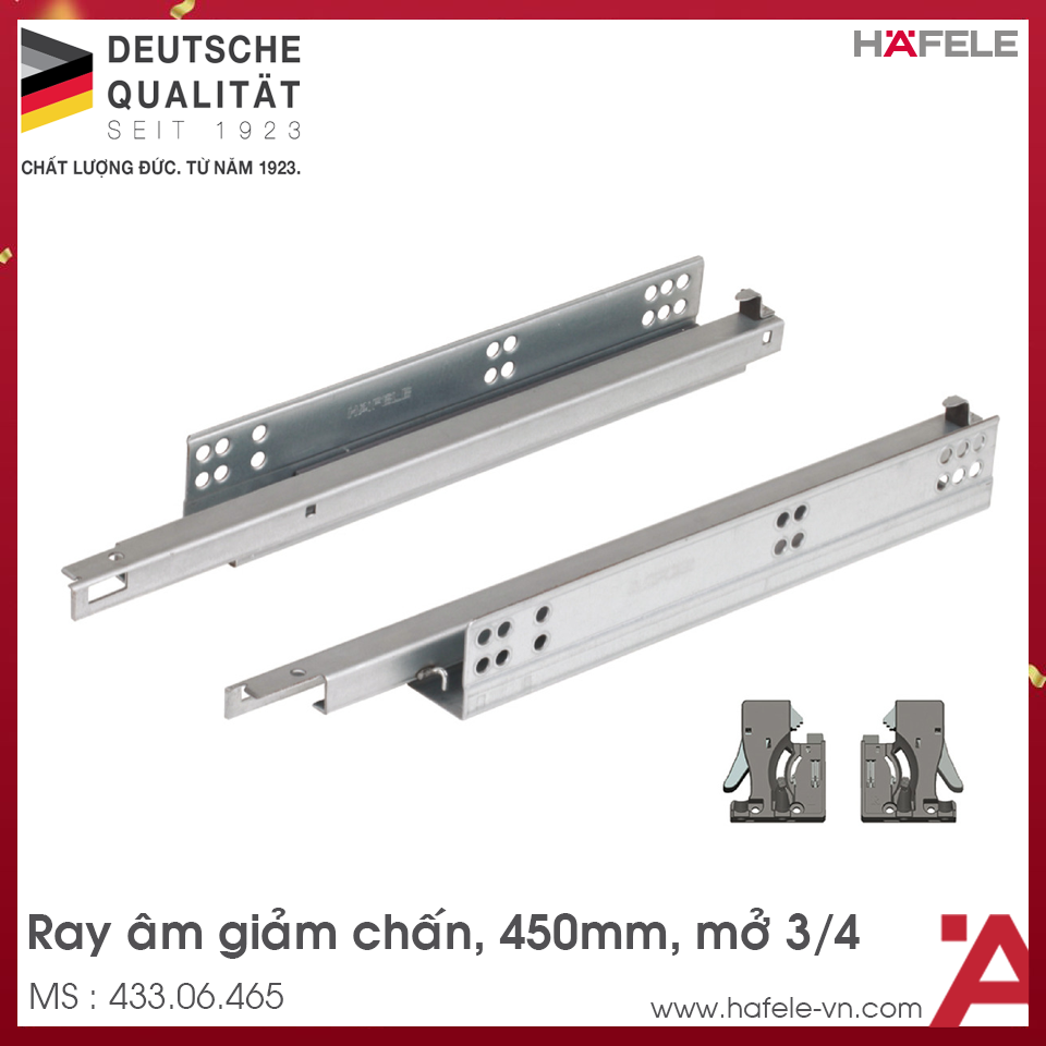 Ray Âm 450mm Giảm Chấn Hafele 433.06.465
