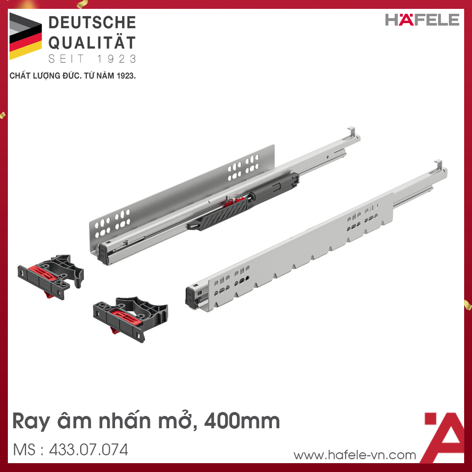 Ray Âm UM30 400mm Nhấn Mở Hafele 433.07.074