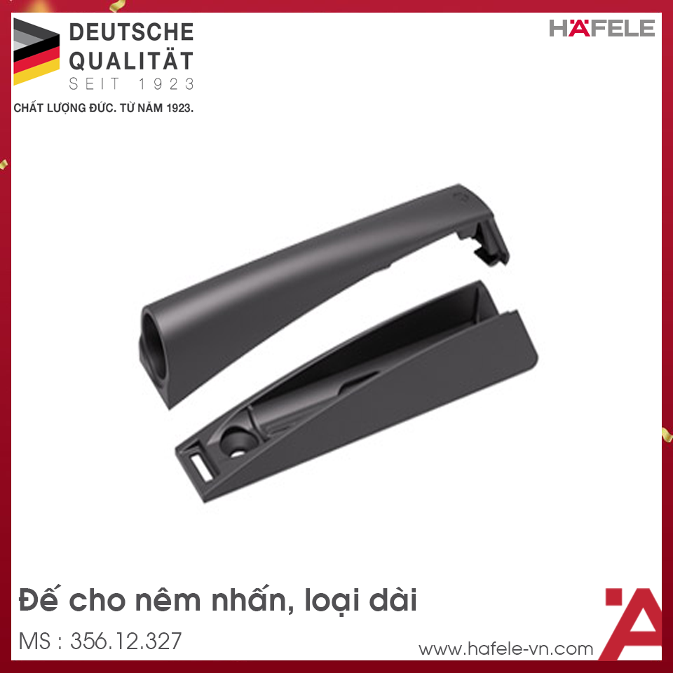 Đế Cho Nêm Nhấn Loại Dài Màu Đen Hafele 356.12.327