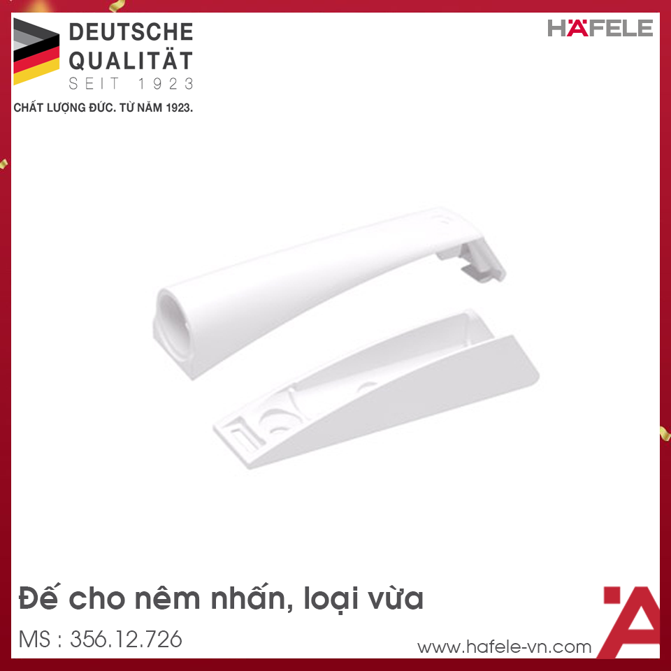 Nắp Che Và Đế Cho Nêm Nhấn Loại Vừa Hafele 356.12.726