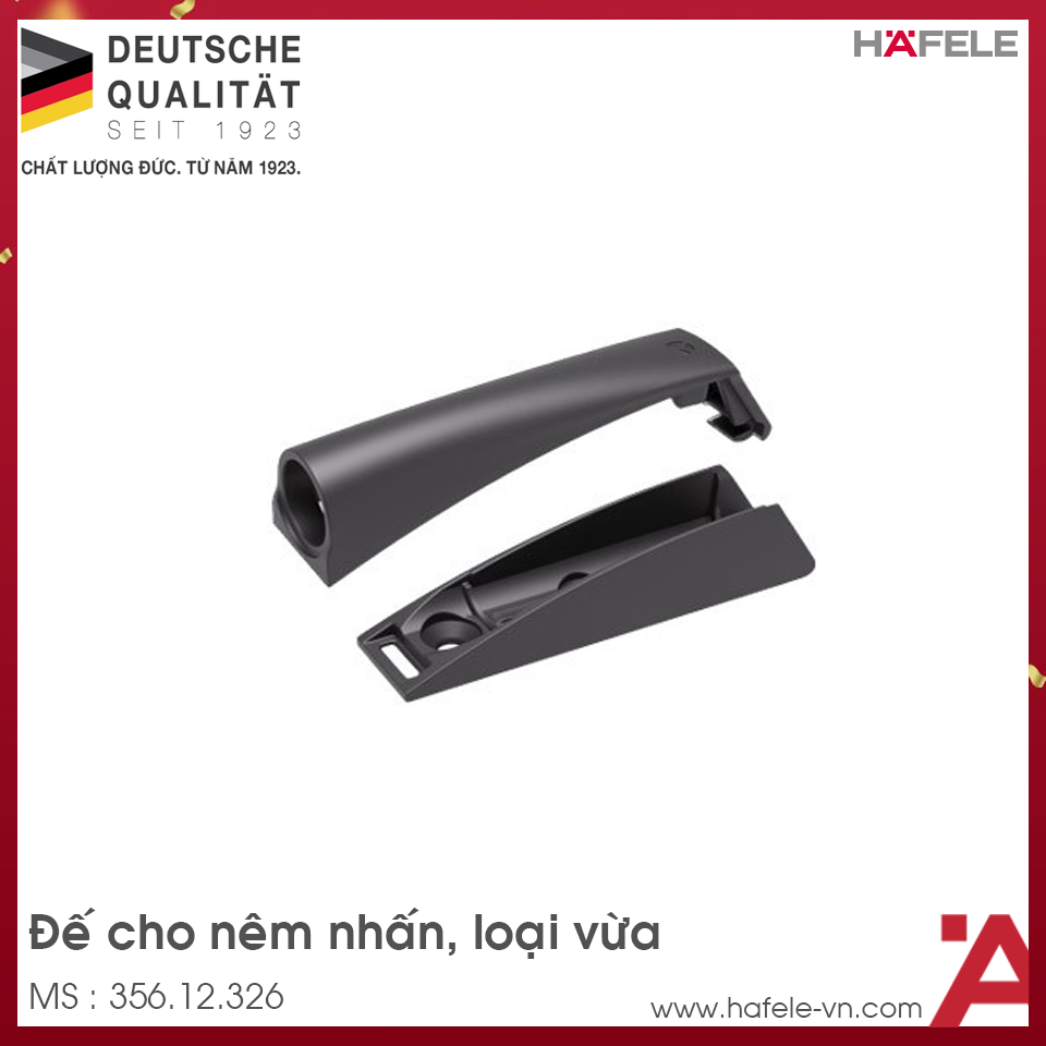 Nắp Che Và Đế Cho Nêm Nhấn Loại Vừa Hafele 356.12.326