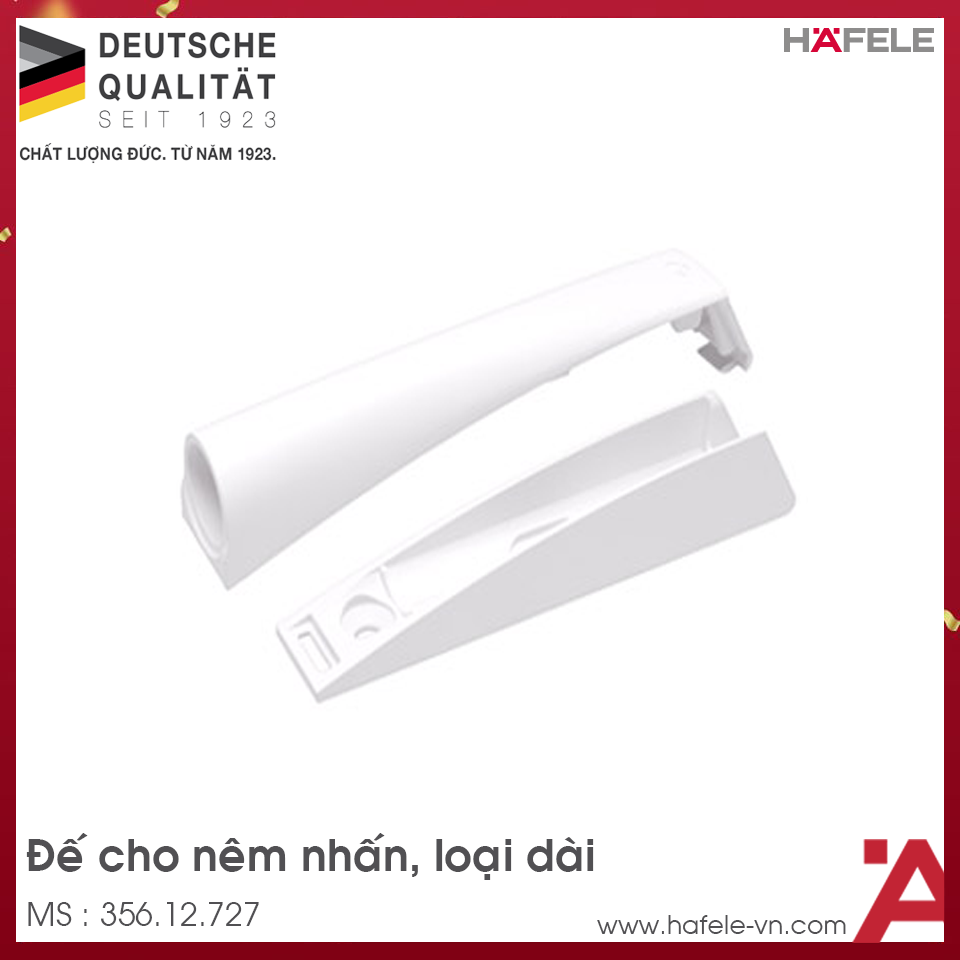 Đế Cho Nêm Nhấn Loại Dài Màu Trắng Hafele 356.12.727