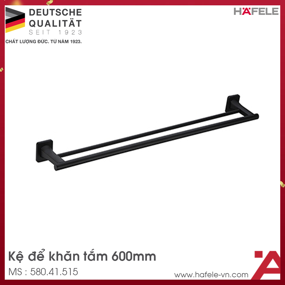 Thanh Treo Khăn Đôi 600mm Hafele 580.41.515