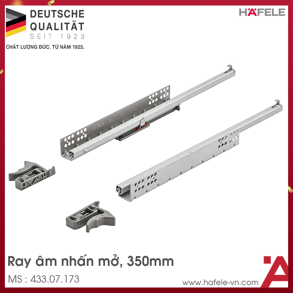 Ray Âm UMS25 350mm Nhấn Mở Hafele 433.07.173