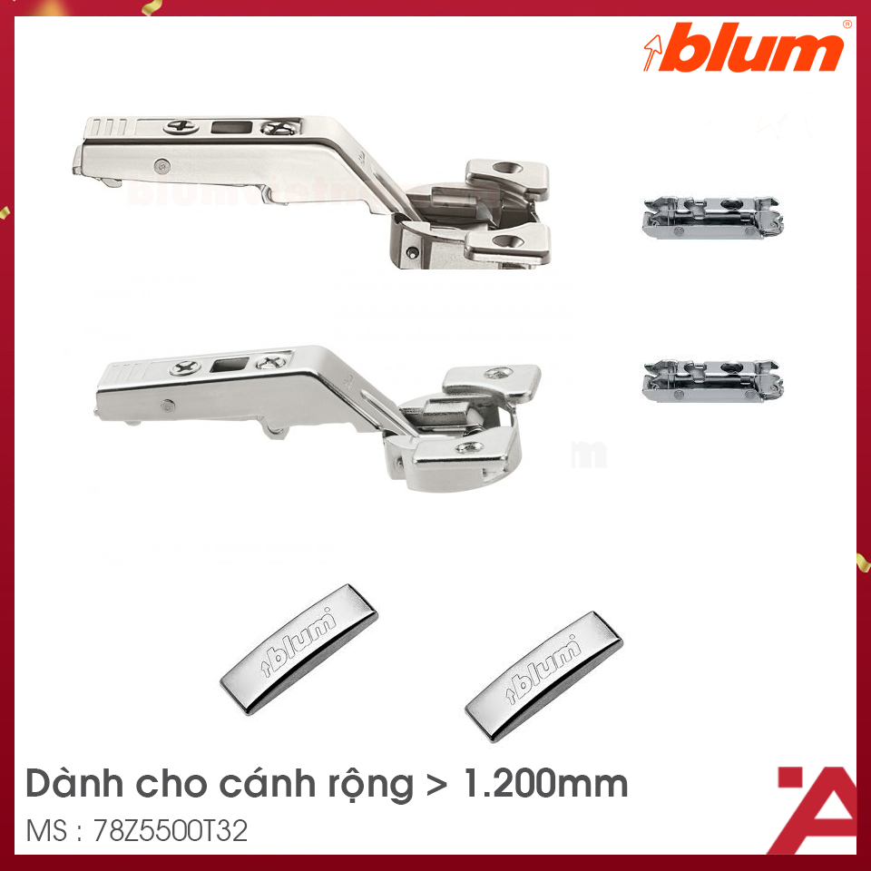 Bộ Bản Lề Blum HF Top Cho Cánh Rộng 78Z5500T32