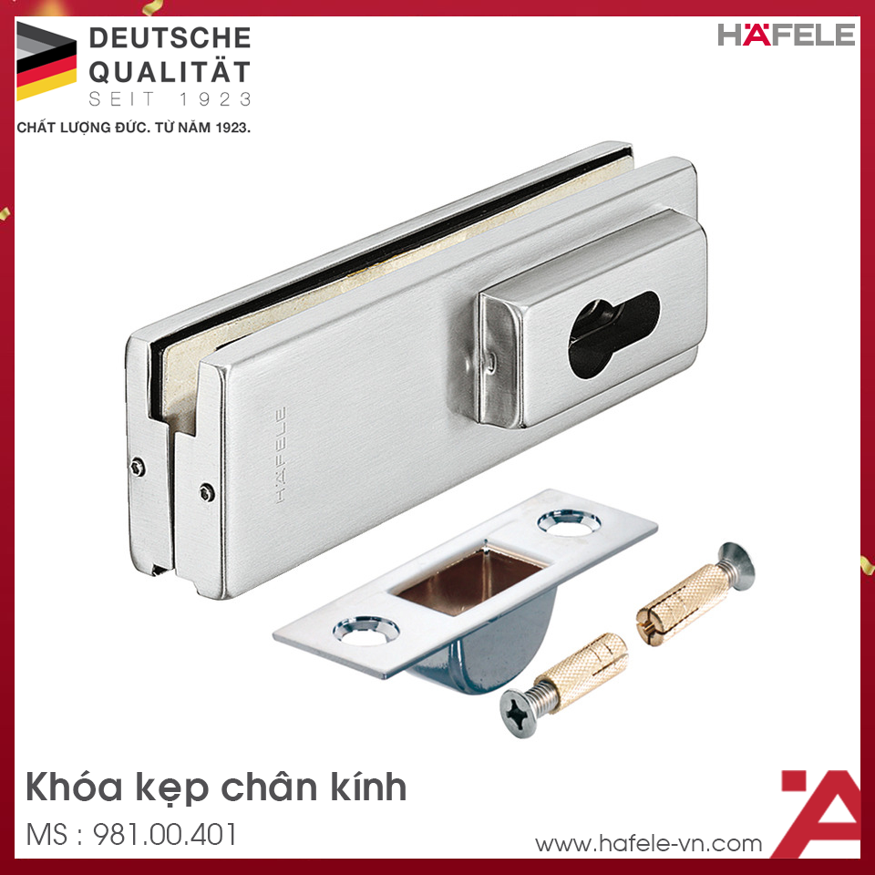 Khóa Kẹp Chân Kính Với Lỗ Ruột Khóa PC Hafele 981.00.401