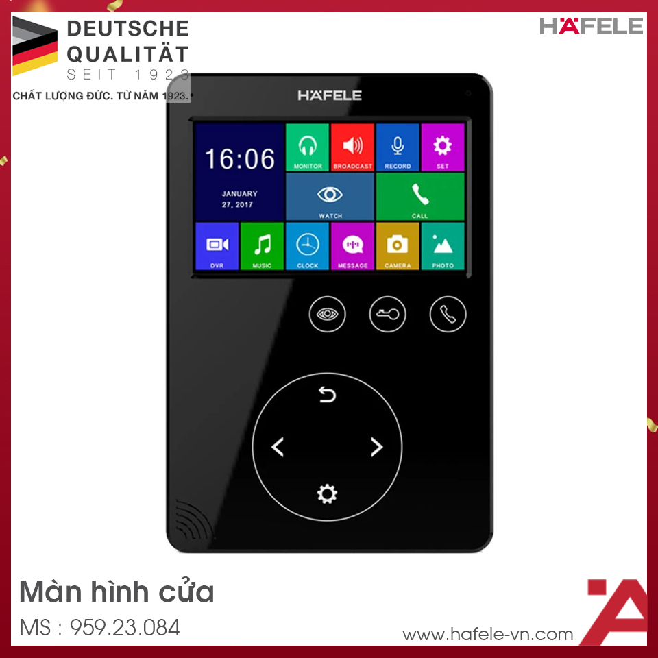 Màn Hình Cửa SLEEK 4.3'' Nút Nhấn Cảm Ứng Hafele 959.23.084