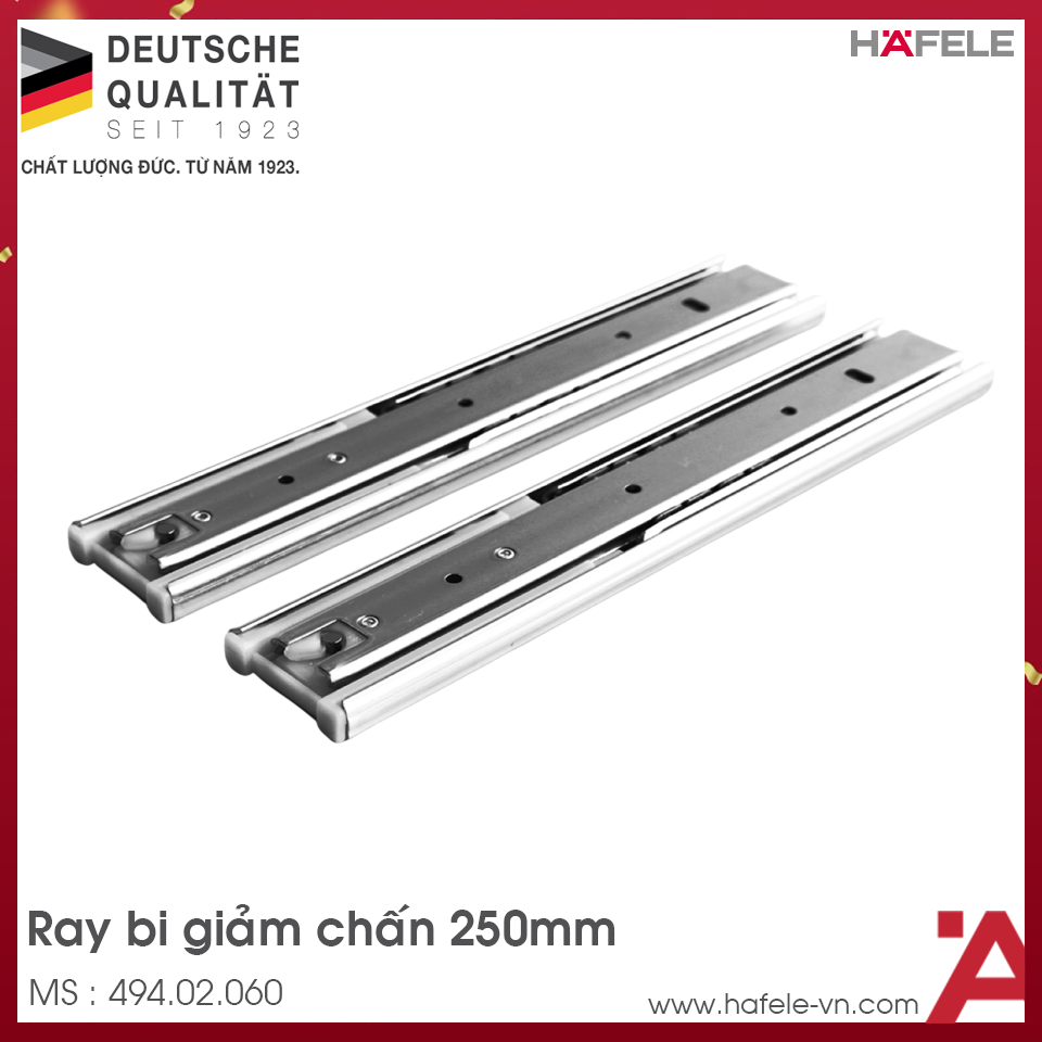 Ray Bi Giảm Chấn 250mm Hafele 494.02.060