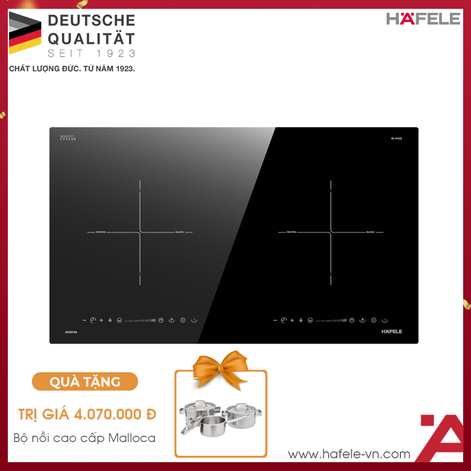 Bếp Từ Âm 2 Vùng Nấu HC-I3732A Hafele 536.61.736