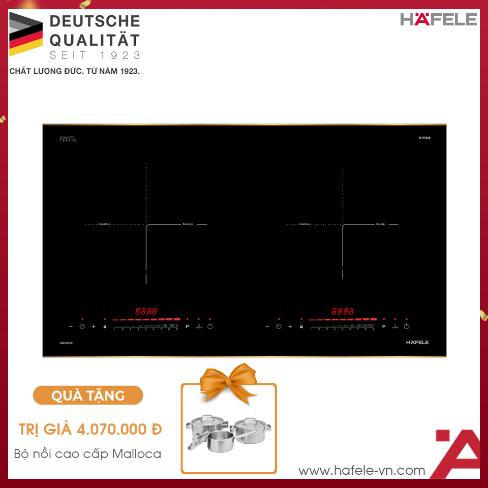 Bếp Từ 2 Vùng Nấu HC-I73242B Hafele 536.61.857