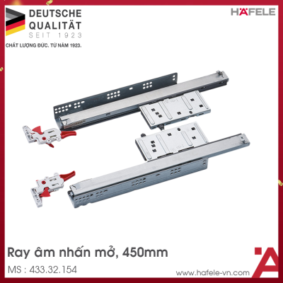 Ray Âm EPC Evo 450mm Nhấn Mở Hafele 433.32.154