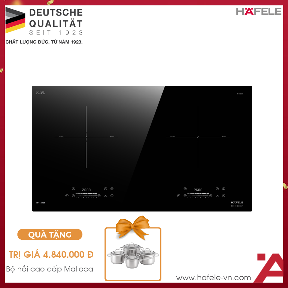 Bếp Từ 2 Vùng Nấu HC-I7326B Hafele 533.09.989