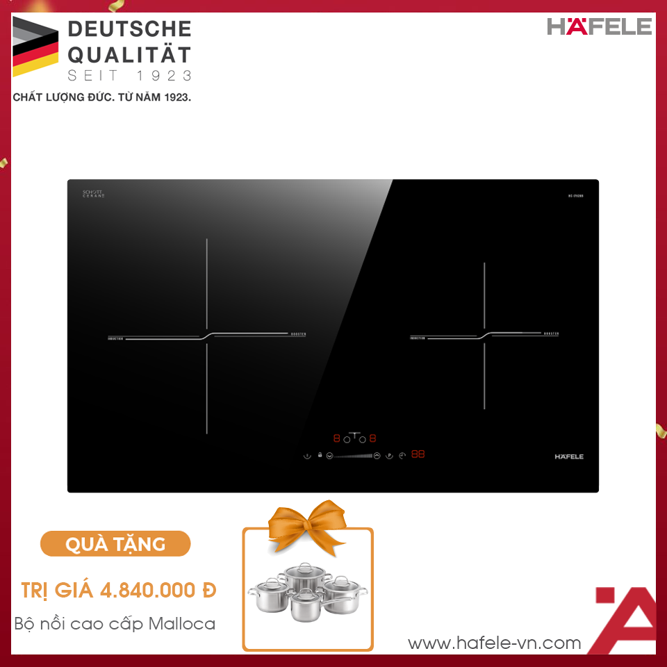 Bếp Từ 2 Vùng Nấu HC-I7520B Hafele 536.61.827