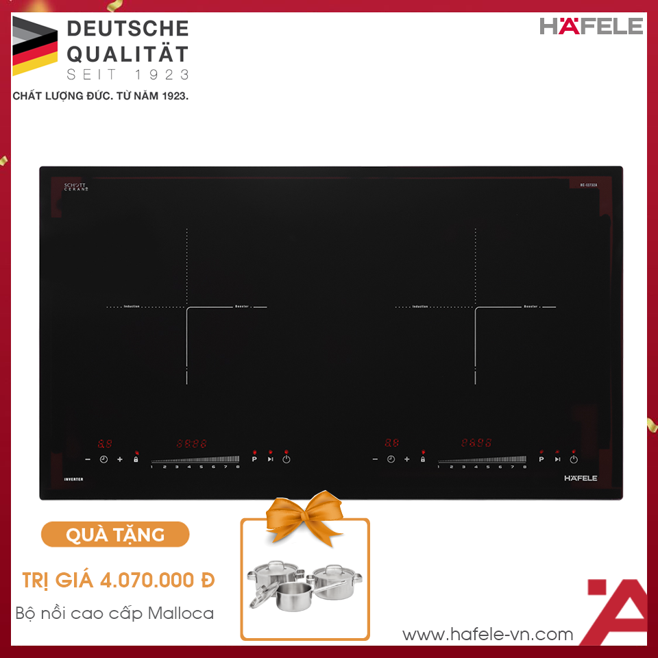 Bếp Từ 2 Vùng Nấu HC-I2732A Hafele 536.61.726