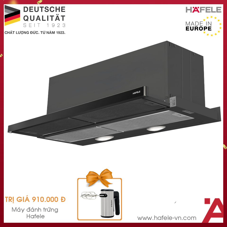 Máy Hút Mùi Âm Tủ Mặt Kính Đen HH-SG70A Hafele 533.89.021
