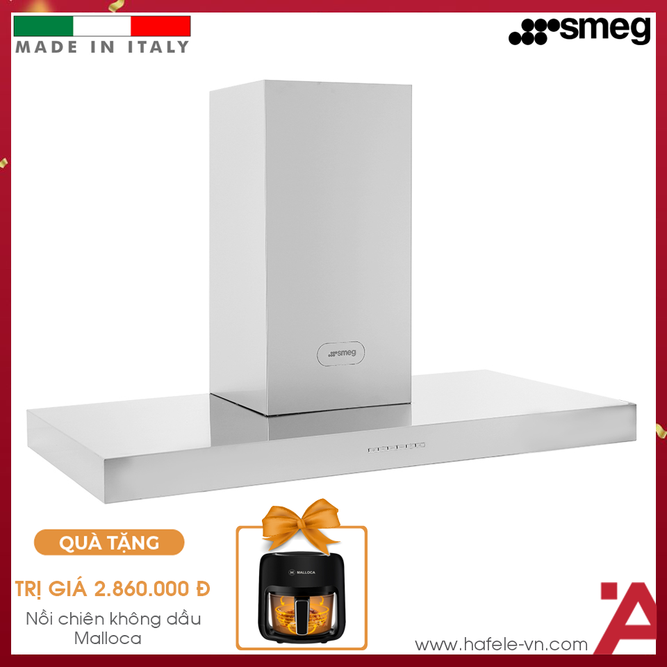 Máy Hút Mùi Gắn Tường 90CM Smeg KBT900XE 536.84.493