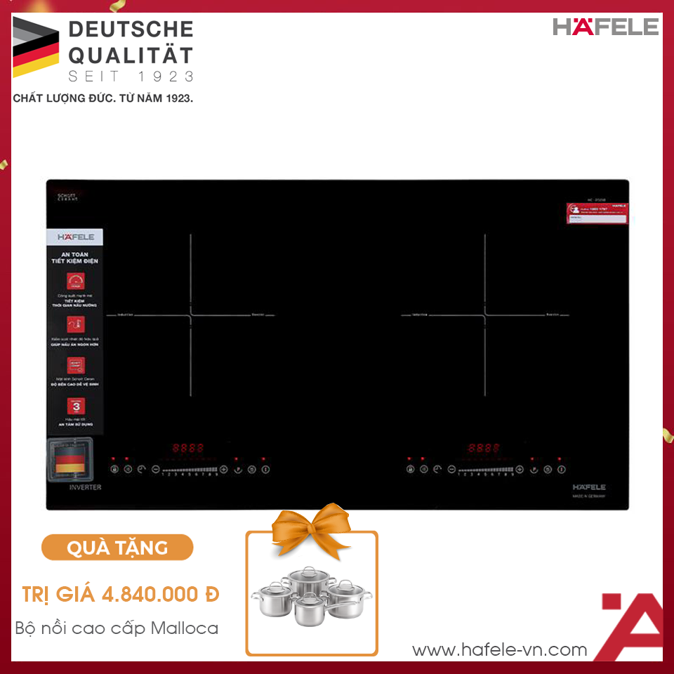 Bếp Từ 2 Vùng Nấu HC-I7325B Hafele 533.09.979
