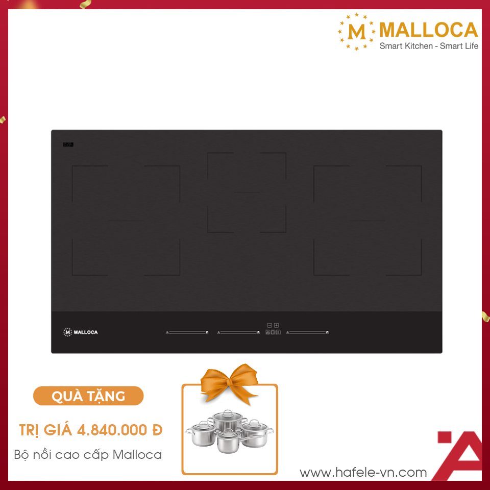Bếp Từ Âm 3 Vùng Nấu Malloca Skylux MH-803