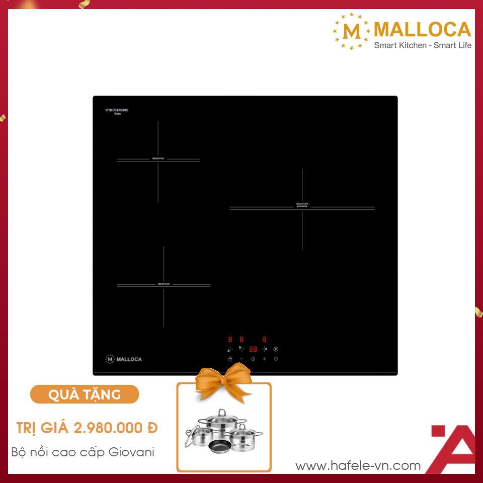 Bếp Từ Âm 3 Vùng Nấu Malloca MH-5903 IN