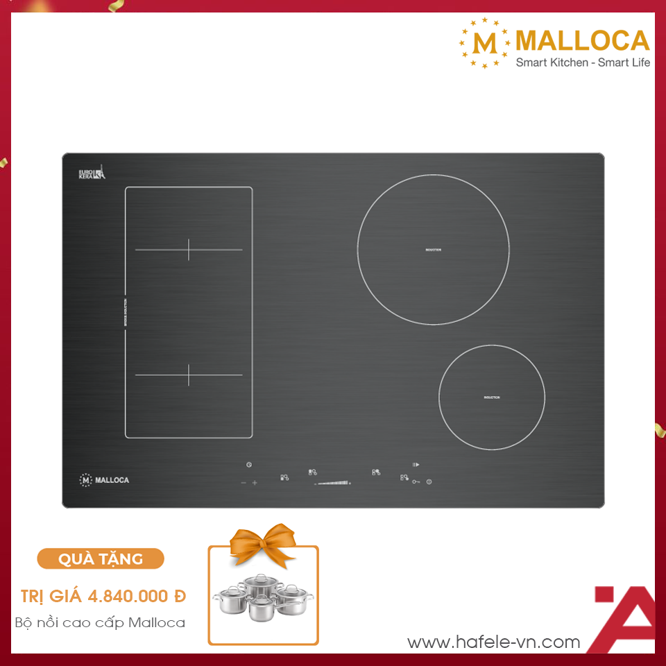 Bếp Từ Âm 4 Vùng Nấu Malloca MH-04I BM