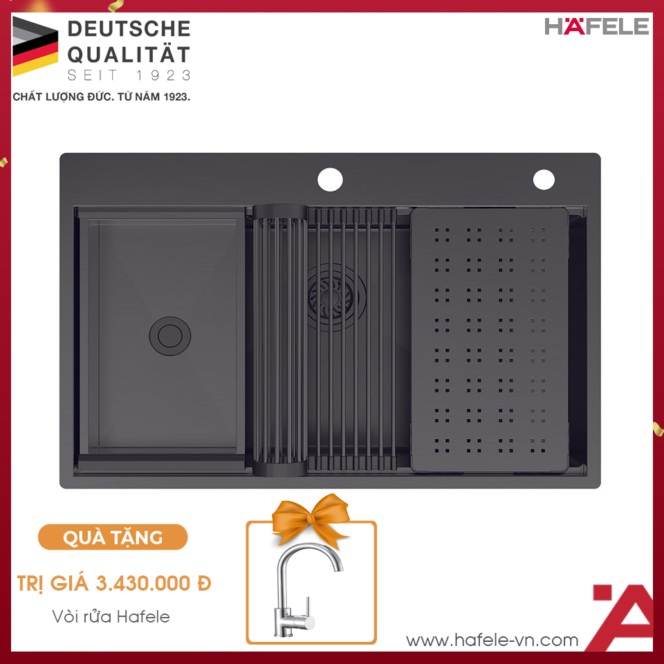 Chậu Rửa Chén Bát Inox WS R10 HS25-SSN1S-7650 Hafele 567.24.484
