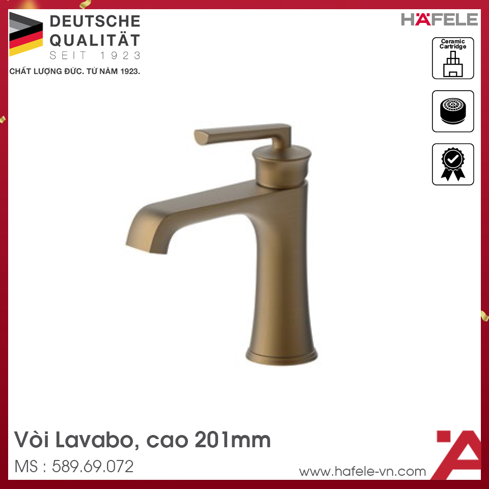 Vòi Trộn Lavabo Fusion 147 Hafele 589.69.072