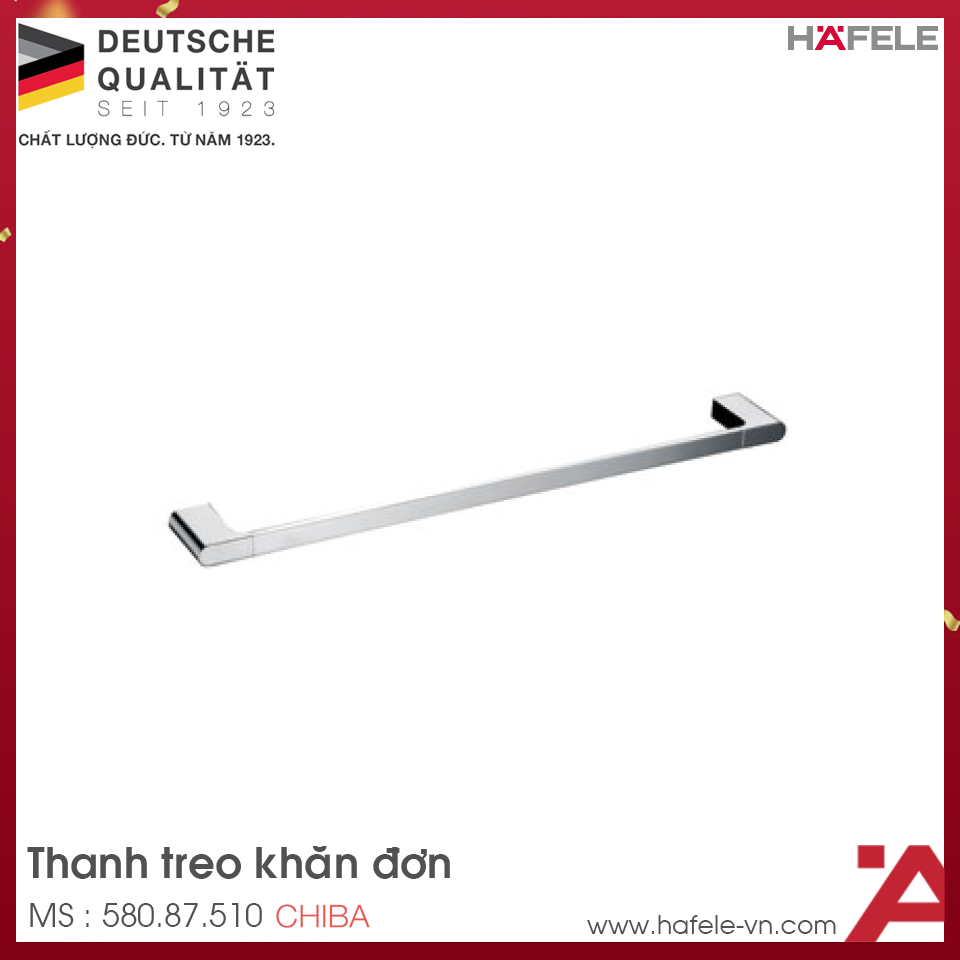 Thanh Treo Khăn Đơn Sus 600 Chiba Hafele 580.87.510