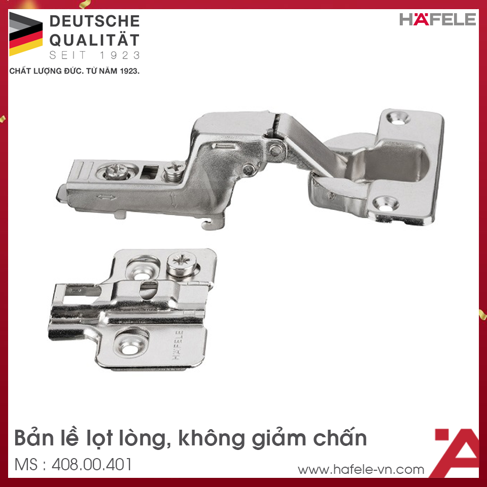 Bản Lề Lọt Lòng Không Giảm Chấn Hafele 408.00.401