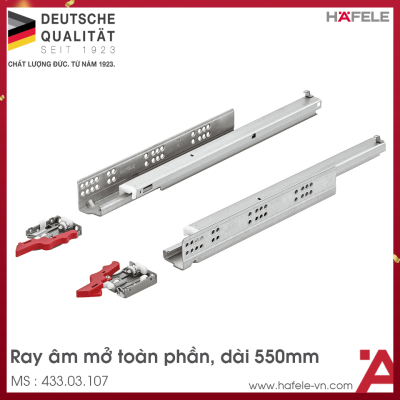Ray Âm EPC Plus Giảm Chấn 550mm Hafele 433.03.107